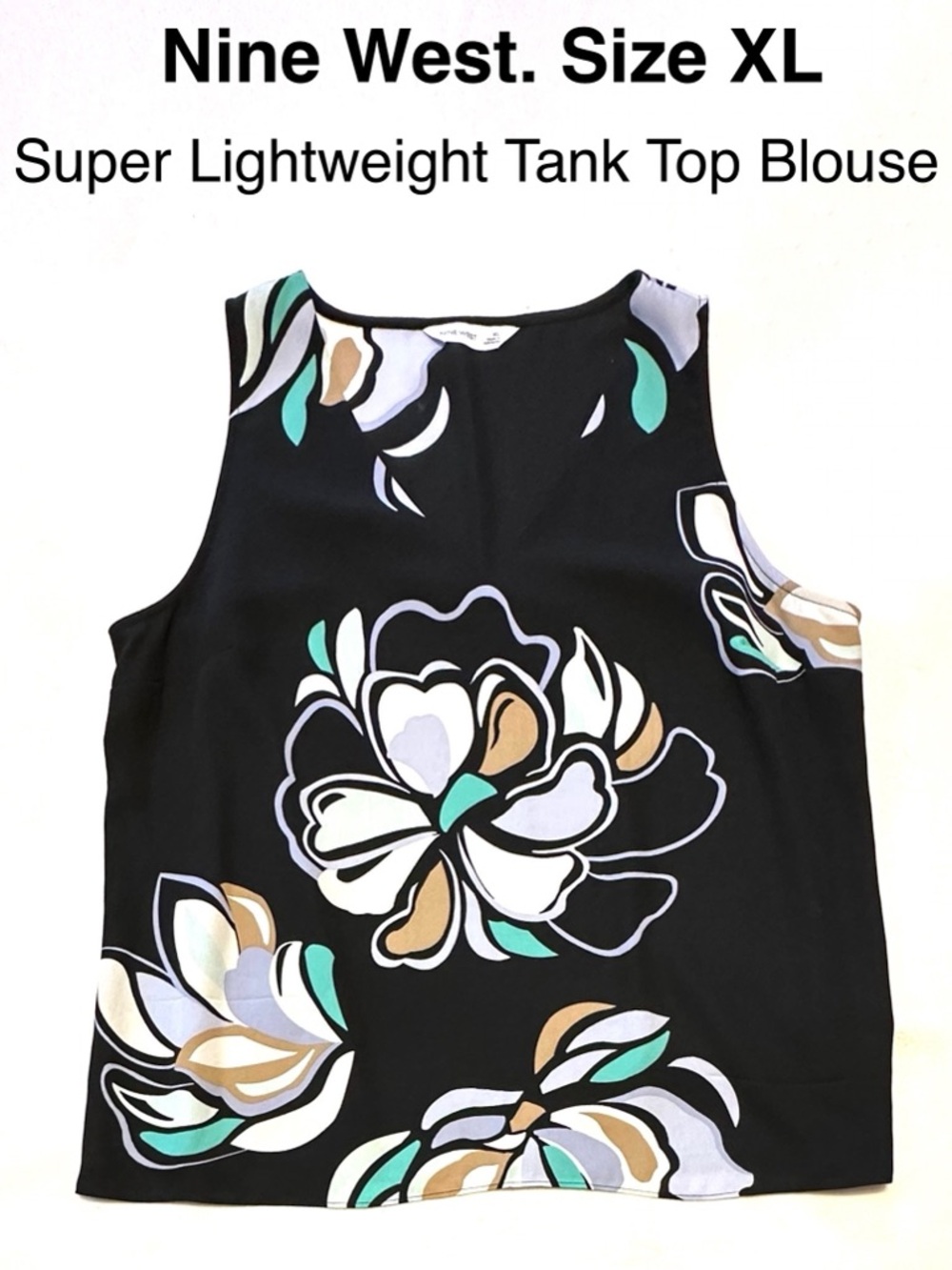 5/$15💥 Floral Tank Top Blouse V-Neck Sleeveless